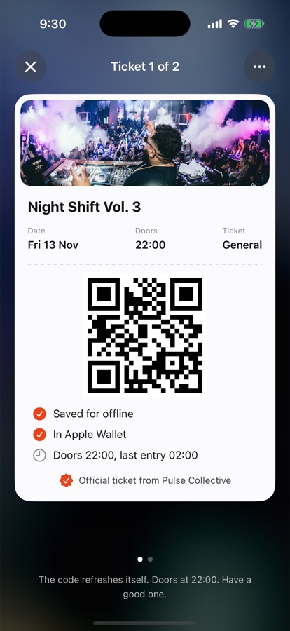 An entry code for Night Shift Vol. 3.